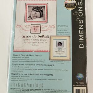 Dimensions – Counted Cross Stitch Kit (Elegant Flourish Birth Record)